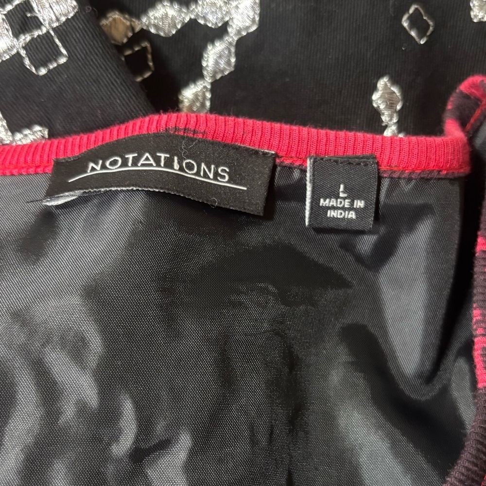 Notations Embroidered Open Front Jacket - Picture 7 of 10